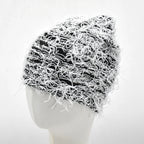 Hip Hop Balaclava Distressed Knitted Caps Ski Mask Women Outdoor Camouflage Fleece Fuzzy Ski Balaclava Beanies Women Men Hat