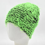 Hip Hop Balaclava Distressed Knitted Caps Ski Mask Women Outdoor Camouflage Fleece Fuzzy Ski Balaclava Beanies Women Men Hat