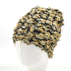 Hip Hop Balaclava Distressed Knitted Caps Ski Mask Women Outdoor Camouflage Fleece Fuzzy Ski Balaclava Beanies Women Men Hat